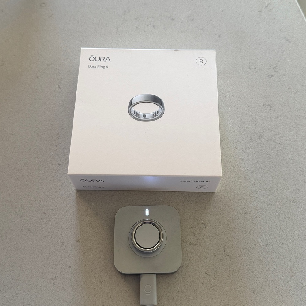 Oura Ring 4 Silver Size 8
